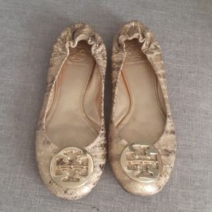 Tory Burch gold slipon flats sz 8.5